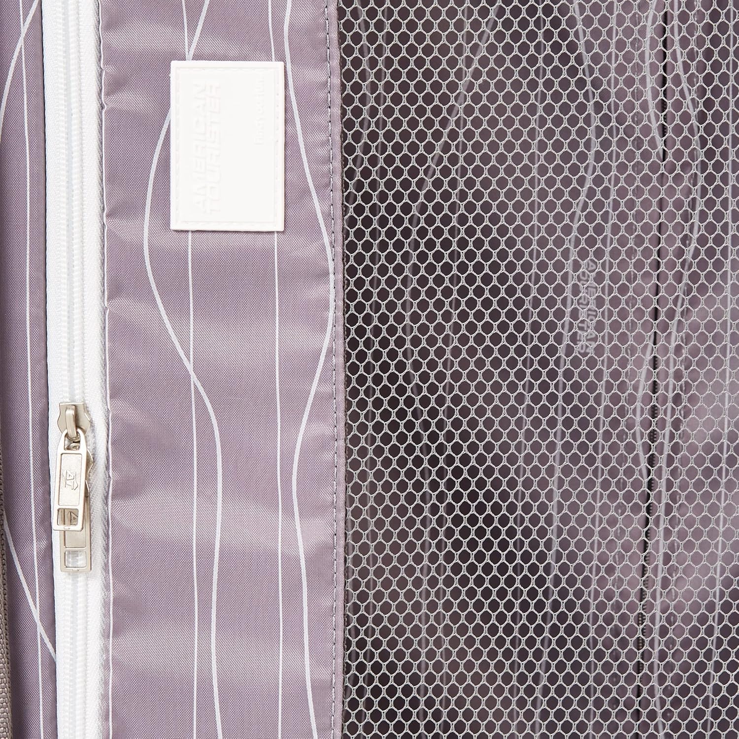 American Tourister Moonlight Hardside Expandable Luggage with Spinner Wheels, Ascending Gardens Rose Gold, Checked-Medium 24-Inch - Image 4