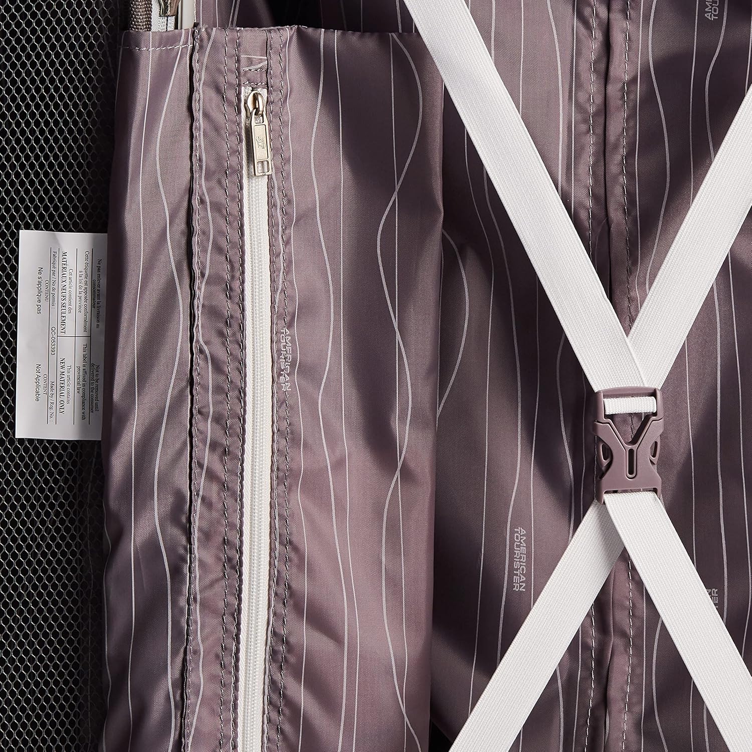 American Tourister Moonlight Hardside Expandable Luggage with Spinner Wheels, Ascending Gardens Rose Gold, Checked-Medium 24-Inch - Image 5