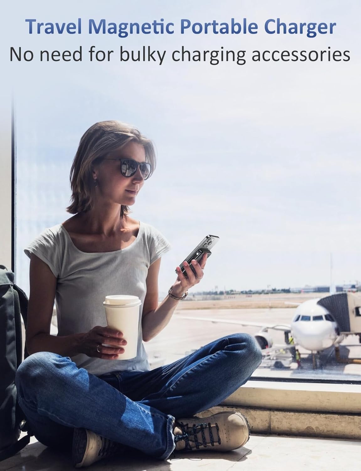 for Magsafe Battery Pack, 5 in 1 Portable Charger with Built in Cable, Magnetic 10000mAh Power Bank, USB-C Fast Charging Slim Travel Battery Pack with LED Display, Compatible with iPhone 16/15/14/13 - Image 7