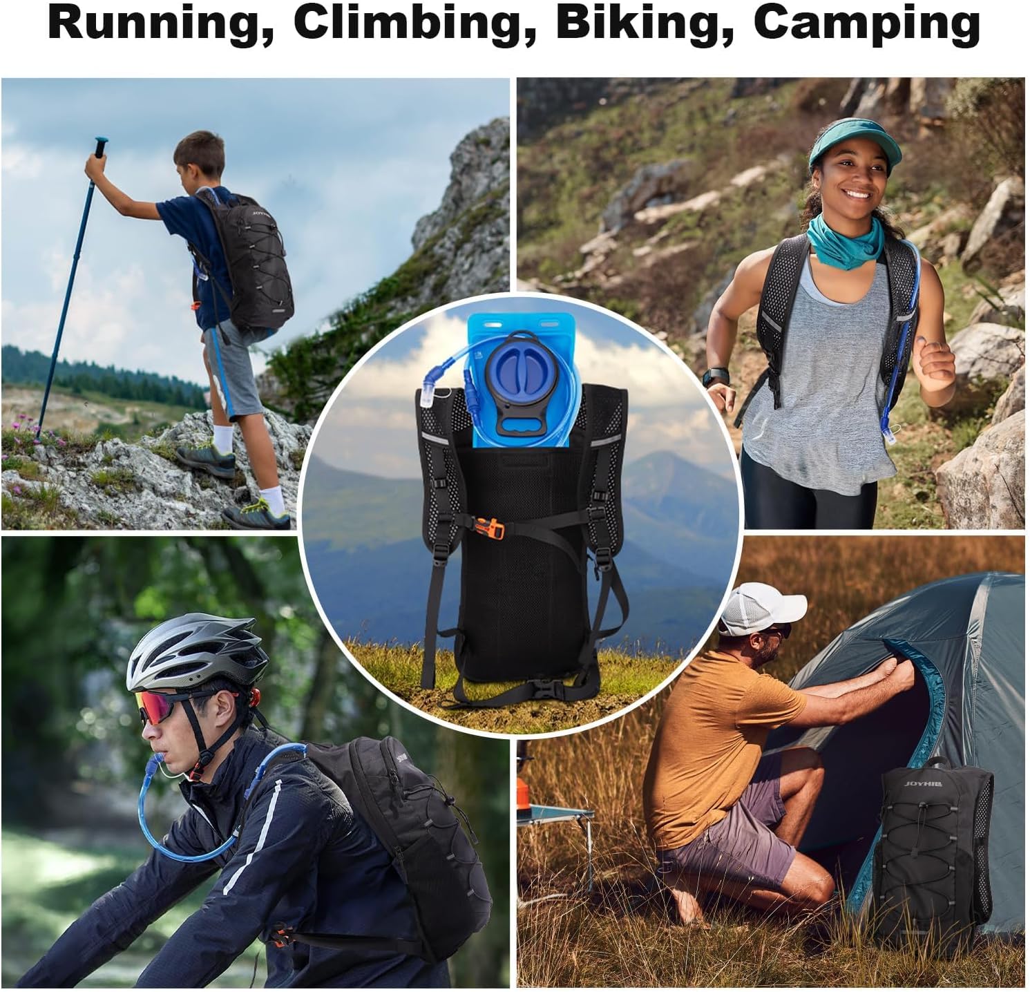 JOYHILL TPU Hydration Bladder,1.5L 2L 3L Water Bladder for Hiking Backpack BPA Free Leak Proof Hydration Pack - Image 6